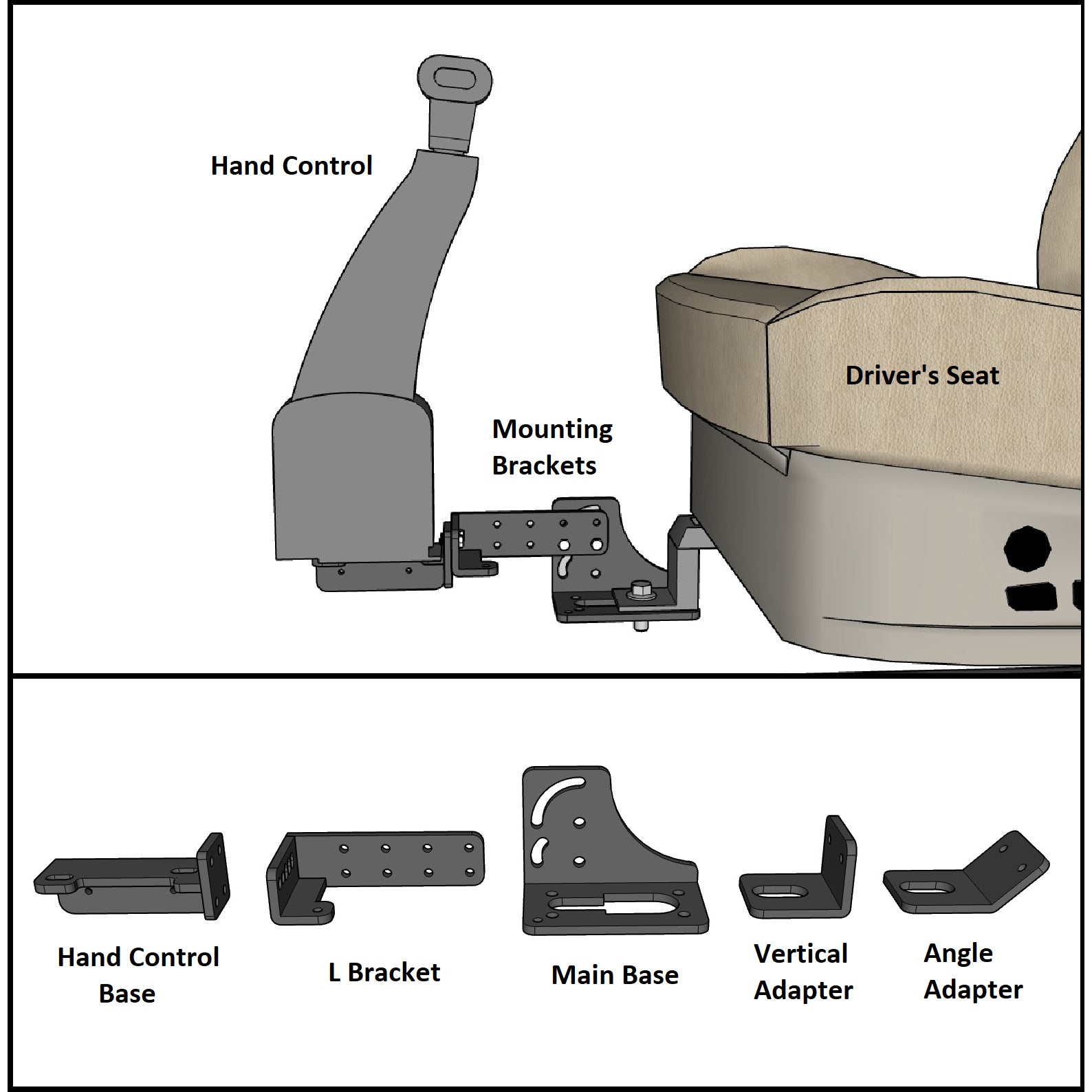 Front Driver Control SAFEDRIVE Hand Control Pro